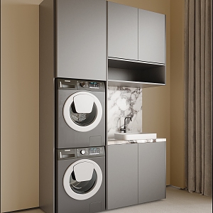 washing machine cabinet washing machine 3d model