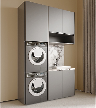 washing machine cabinet washing machine 3d model