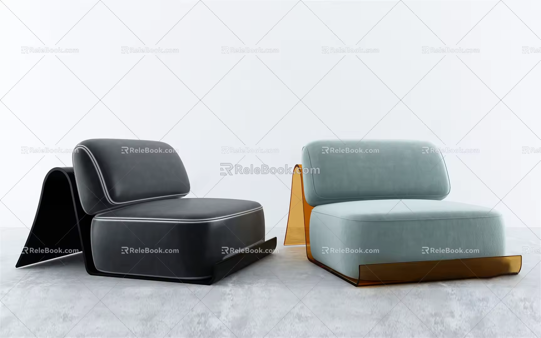 Modern single sofa 3d model