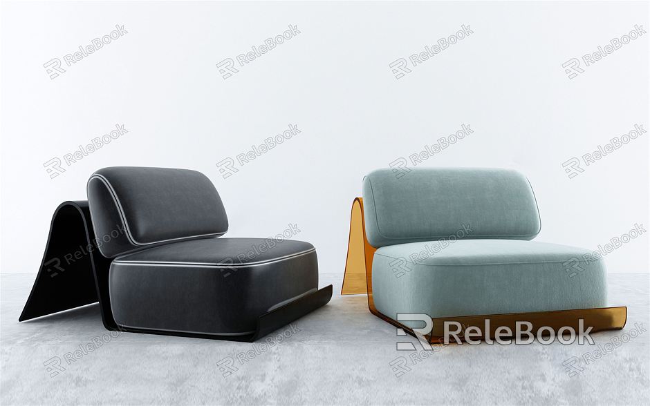 Modern single sofa model