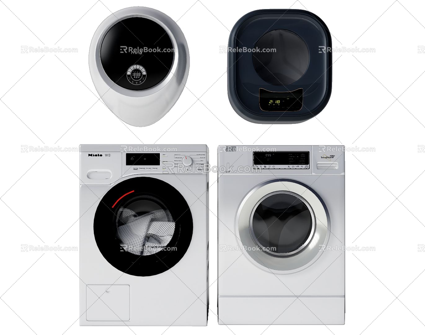 Modern Washer Dryer Drum Washing Machine model