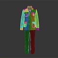 Green Jacket With Multiple Pockets And Black Straight Leg Trousers Outfit