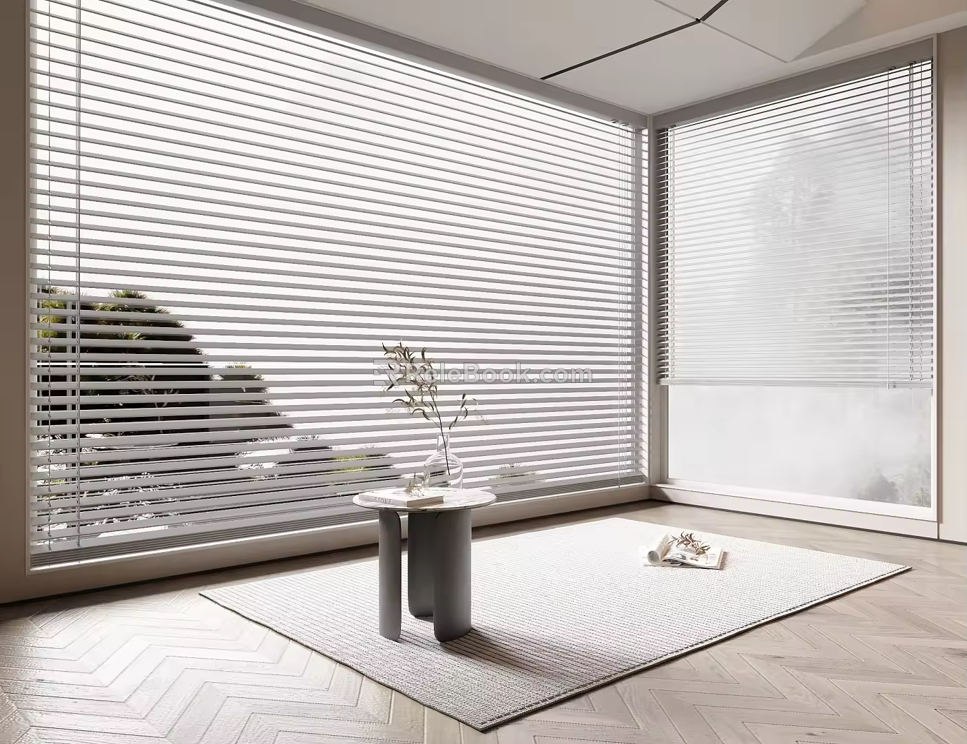 floor-to-ceiling windows living room floor-to-ceiling windows balcony floor-to-ceiling windows blinds 3d model