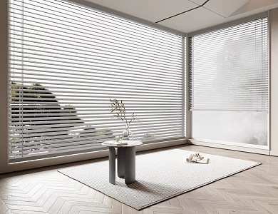 floor-to-ceiling windows living room floor-to-ceiling windows balcony floor-to-ceiling windows blinds 3d model