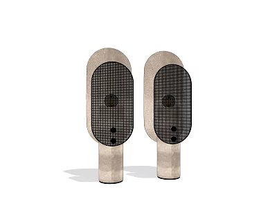 Modern Table Lamps With Beige Base And Grid Pattern Shade Design 3d model