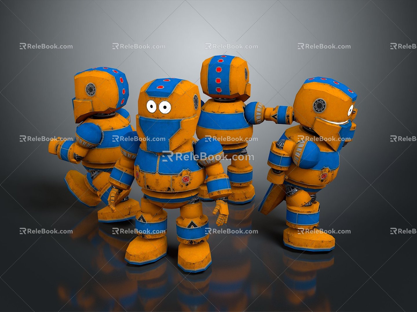 Modern Robot Figure Game Figure Minion 3d model