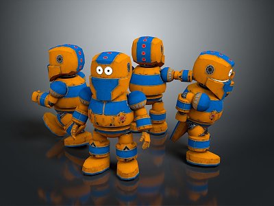 Modern Robot Figure Game Figure Minion 3d model