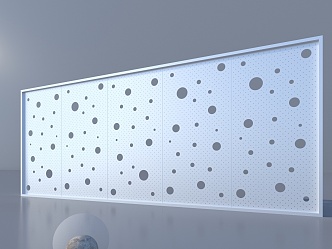 Gradient Perforated Plate Hollow Background Plate Punched Pervious Wall Panel Aluminum Single Plate Partition Stereo Perforated Plate 3d model