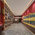 Su Xie Tianxia Crab Specialty Store Entrance With Decorative Lighting And Display Racks