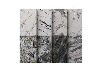 Modern Light Luxury Stone Marble Rock Slab Wall Panel Bulgari White Pandora 3d model