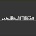 3D City Planning Model Featuring Urban Layout Buildings Roads And Area Markers