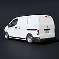 White Cargo Van With Roof Rack Sleek Exterior And Black Bumper Design