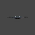 Black and White Manta Ray Featuring Unique Pattern and Long Tail in Blue Water