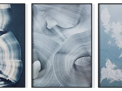 Abstract Textured Wall Art With Wave Patterns For Modern Home Decor 3d model
