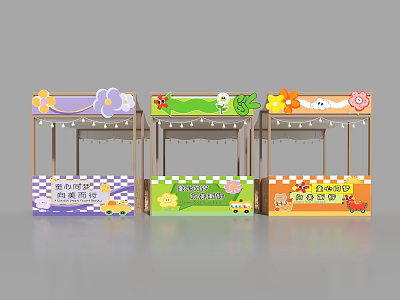 Market Booth Booth Activity Booth 3d model