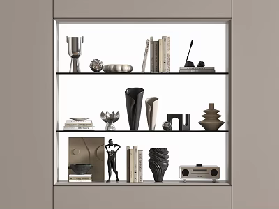 Modern medieval ornaments combination 3d model