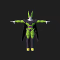 Character Creature With Green Spotted Skin Horns Black Cloak Yellow Boots And Purple Waist Design