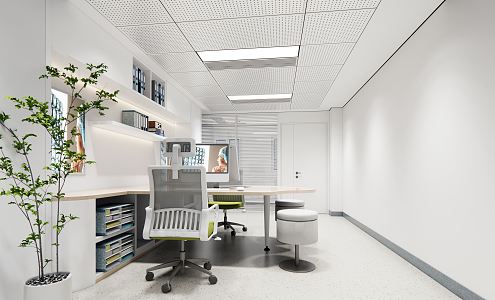 Modern Clinic Doctor's Office Clinic Office Desk and Chair 3d model