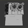 Double Barrel Turret Weapon Model With Detailed Military Base Design