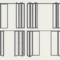 Modern folding door folding door multi-sliding door sliding door 3d model