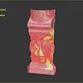 Ornate Decorative Stone Plinth Sculpture With Carved Lion Head Design And Detailed Craftsmanship