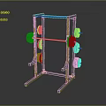 White Weight Rack With Black Weight Plates For Home Gym Fitness Use