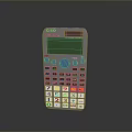 CASIO fx-82ES Calculator With Green Display And Blue Orange Buttons