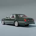 Dark Green Bentley Luxury Sedan With Classic Design And Silver Alloy Wheels