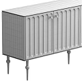 Modern Stylish Dressers With Vertical Stripes Metal Legs And Marble Top