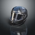 SPIRIT Black Full Face Helmet With Transparent Visor And Safety Protection Features