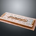 Structural Component Model Featuring Grid Pattern And Striped Structures On Base Plate