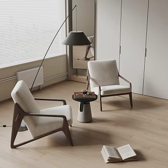 Modern Leisure Chair Side Floor Lamp 3d model
