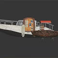 Yacht Display With Small Boat And Platform Setup