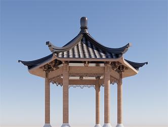 New Chinese Landscape Pavilion 3d model