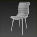 Comfortable Modern Burgundy Vertical Striped Velvet Chair With Light Wooden Legs