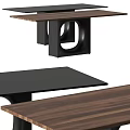 Modern Side Table with Wooden Top and Black Metal Frame for Modern Living Room
