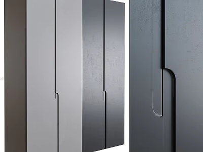 Modern Minimalist Wardrobe Design With Sliding Panel Doors And Matte Finish 3d model