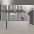 Front Desk Reception Desk Beauty Salon Reception Desk Shop Reception Desk 3d model