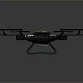 Black and Yellow Drone with Four Rotors Protective Guards and Sturdy Frame