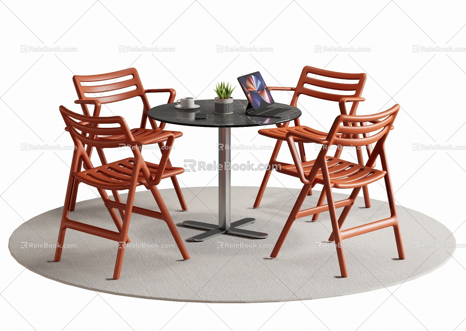 Modern Leisure Tables and Chairs Negotiation Tables and Chairs Dining Tables and Chairs 3d model