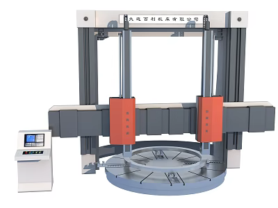 Industrial Double Arm Rotary Tire Changer Machine With Control Panel And Stable Base Structure 3d model