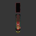Vintage Steam Train with Red Green Carriages Golden Accents Coal Cargo Wagon and Smoking Chimney