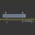 Multi tube Weapon System Featuring Yellow Cylindrical Structure And Blue Metal Parts