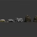 Assorted Natural Wood and Stone Elements with Different Shapes Sizes and Textures