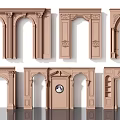 European-style Pass Door Cave 3d model