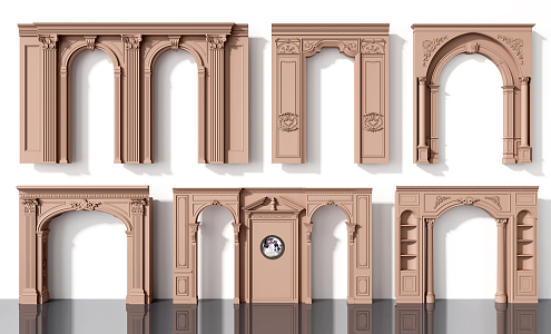 European-style Pass Door Cave 3d model