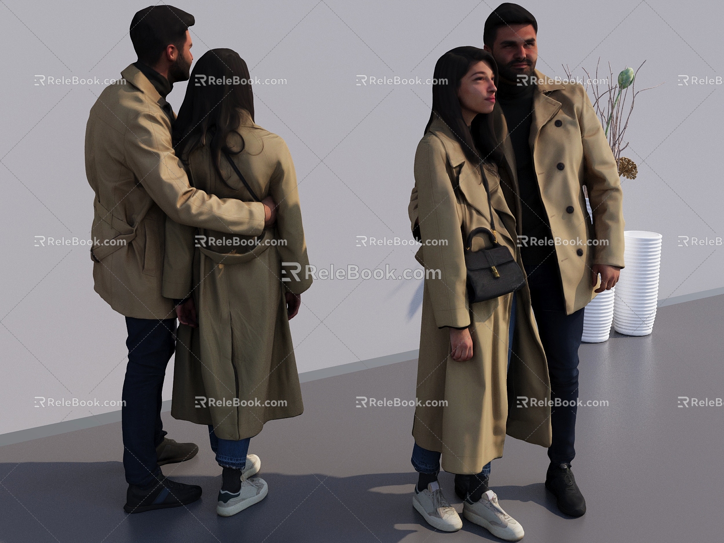 Couple Men Women Love Everyone Character Close Friends Soulmate Couple 3d model