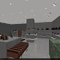 Great Fashion Store Modern Interior With Display Shelves Bags And Shoes
