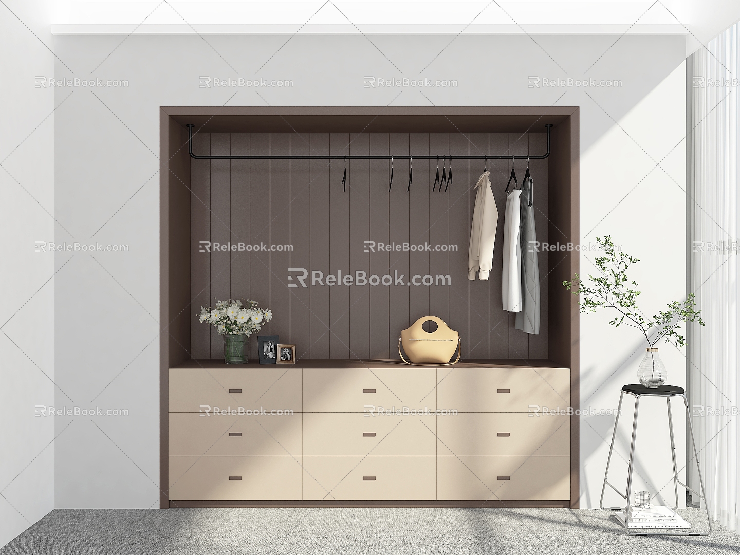 Wardrobe Wardrobe Custom Whole Wardrobe Coat Cabinet Storage Wardrobe Wardrobe 3d model