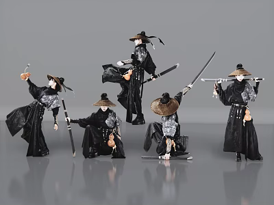 2D Martial Arts Master Martial Arts Figure Kung Fu Master Martial Arts Master Martial Arts Swordsman 3d model